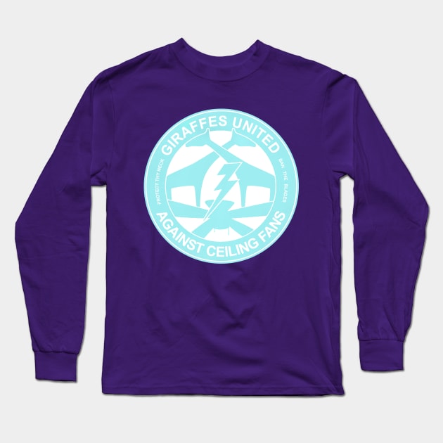 Giraffes United Against Celling Fans Long Sleeve T-Shirt by antyadita